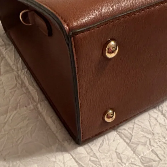 Dune LondonZebra Pattern Brown Satchel with Calf Hair. NWOT - Picture 6 of 12